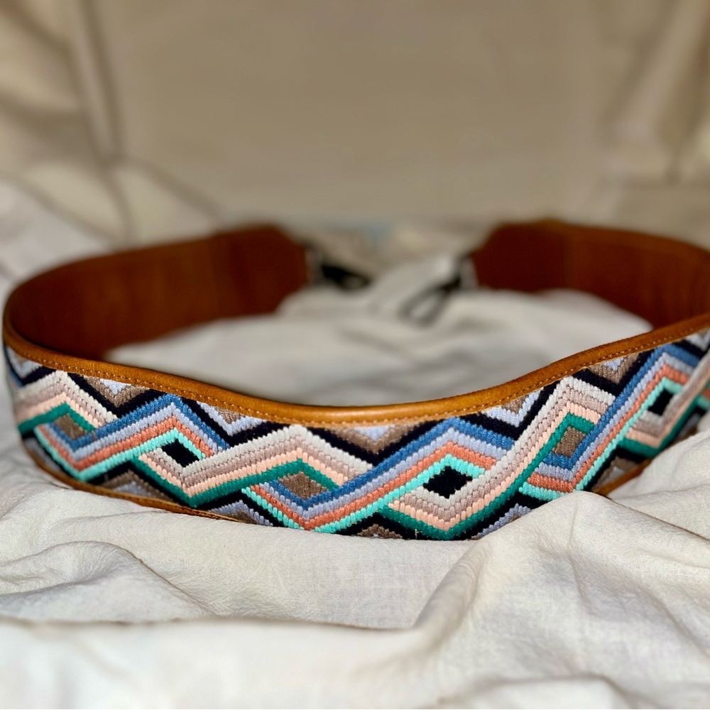 ✨ Nena & Co. Handwoven Bag Strap with Leather Ends